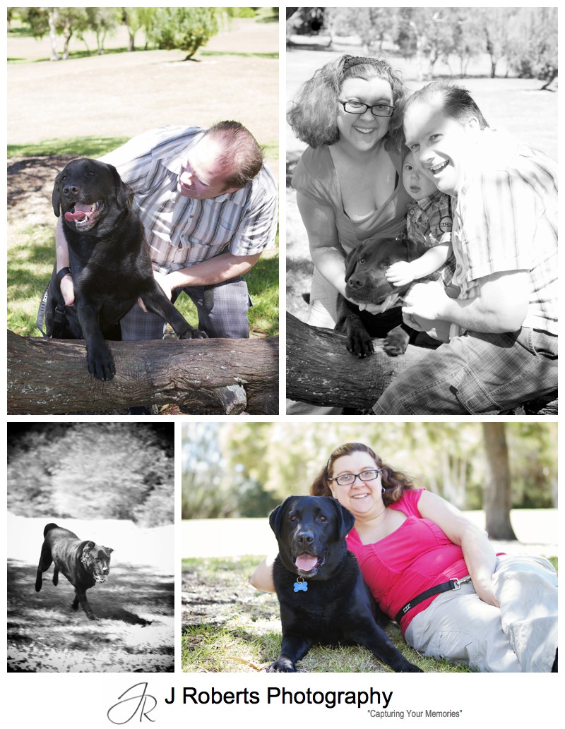 Family portraits with the family dog - sydney family portrait photographer